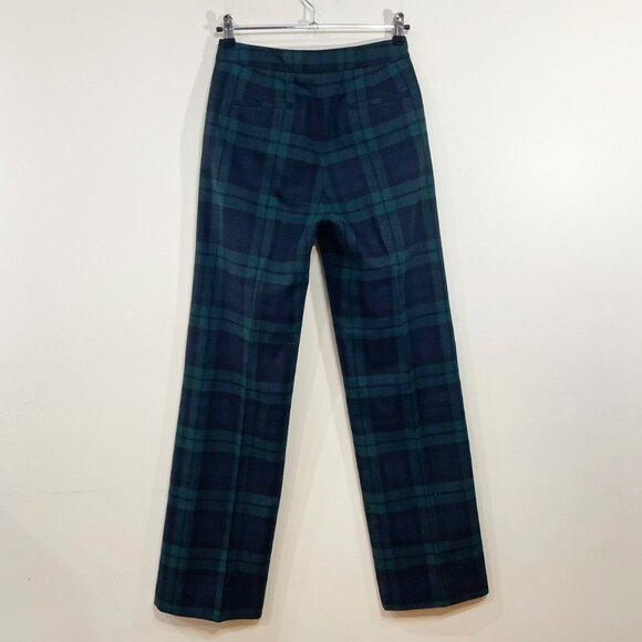 EUC Sezane Martin Blackwatch Plaid Wool Blend Wide Leg Trousers 36, 4 - Picture 4 of 9